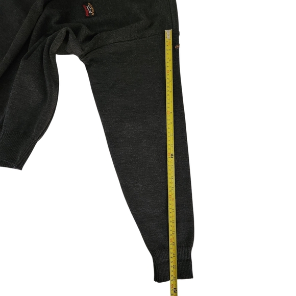 PAUL & SHARK dark gray knit v-neck sweater pullover large - Picture 13 of 14